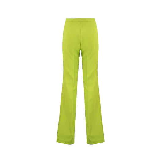 Green Polyester Women's Trouser