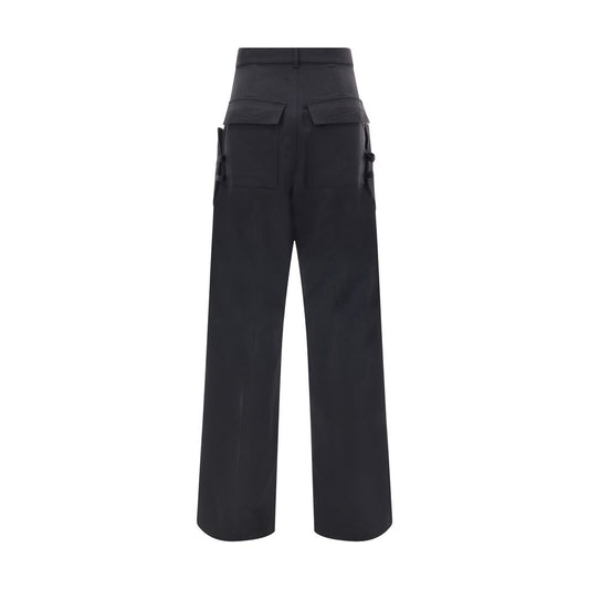 Black Wool Cargo Pants