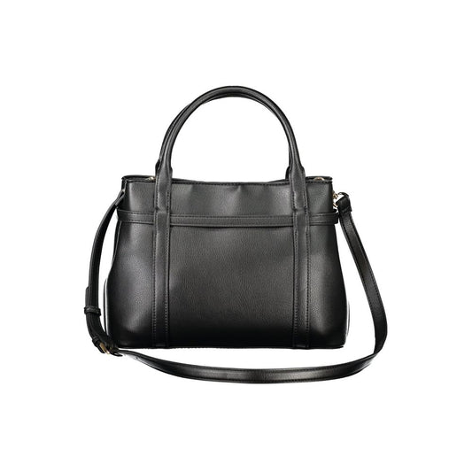 Black Polyethylene Women Handbag