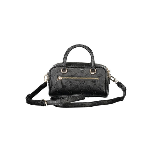 Black Polyethylene Women Handbag