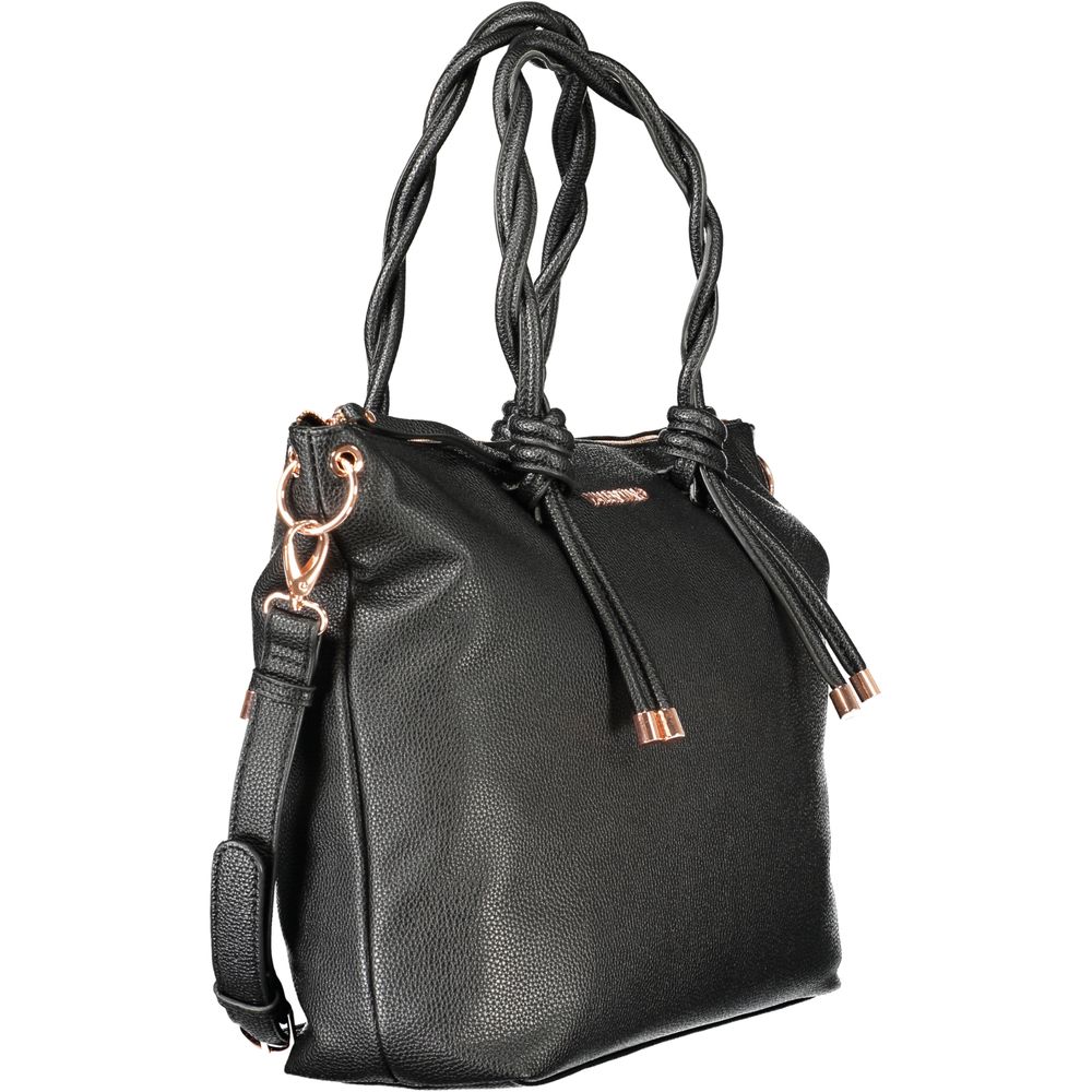 Black Polyethylene Women Handbag