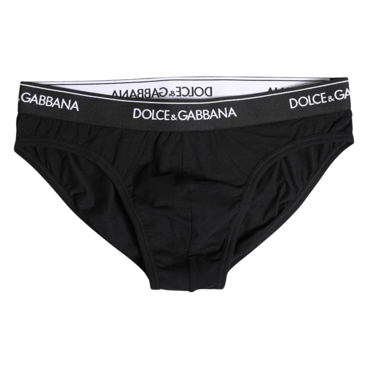 Black Cotton Stretch Regular Brief Underwear