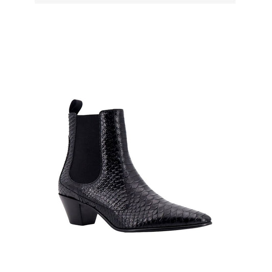 Snake-Effect Leather Chelsea Boots