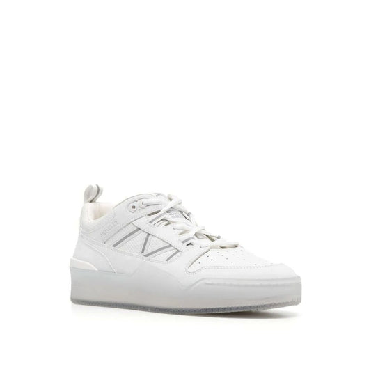 White Calfskin Low Top Sneakers