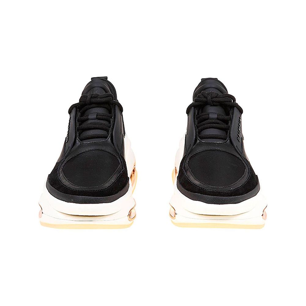 Black Calfskin Chunky Sneakers