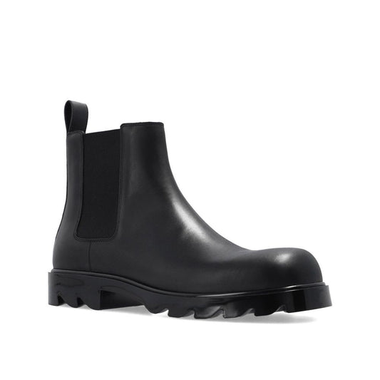 Black Calfskin Chelsea Boots