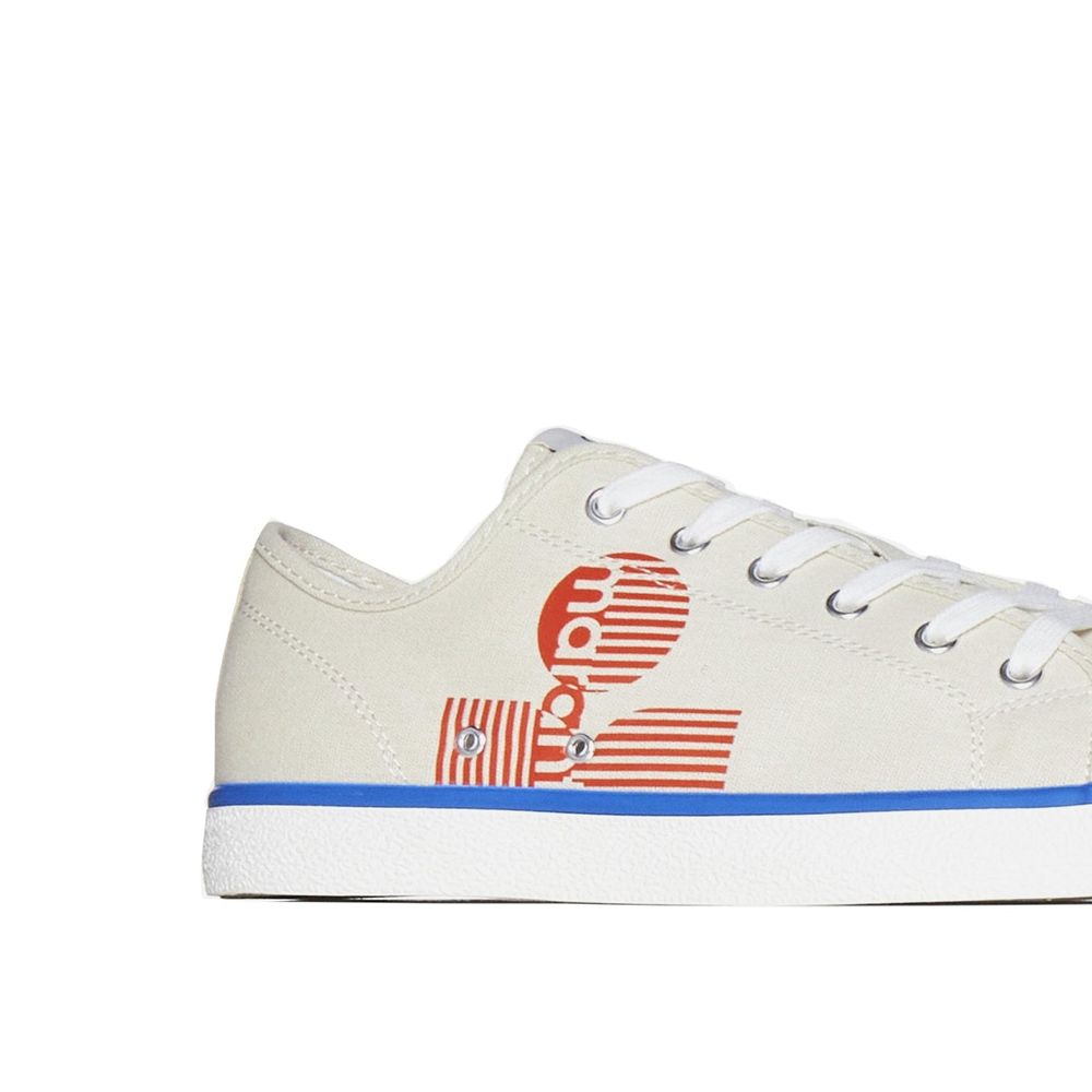 Beige Canvas Low Top Sneakers