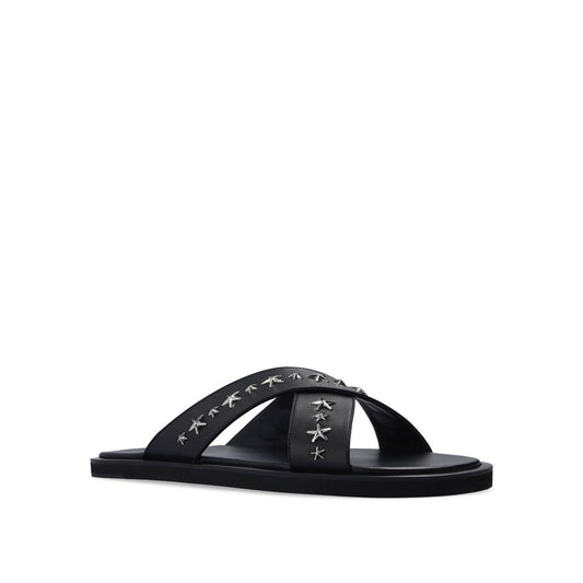 Black Calfskin Sandals