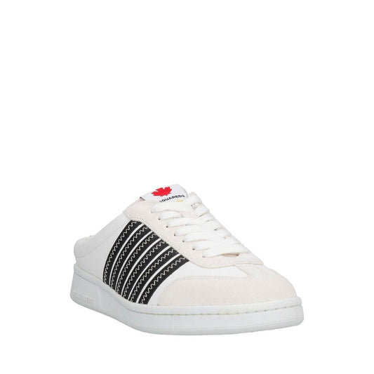 White Calfskin Low Top Sneakers