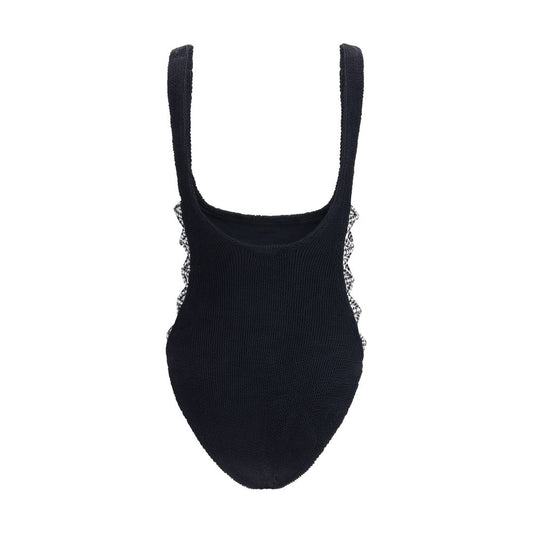 Black Polyamide One-Piece Swimsuit