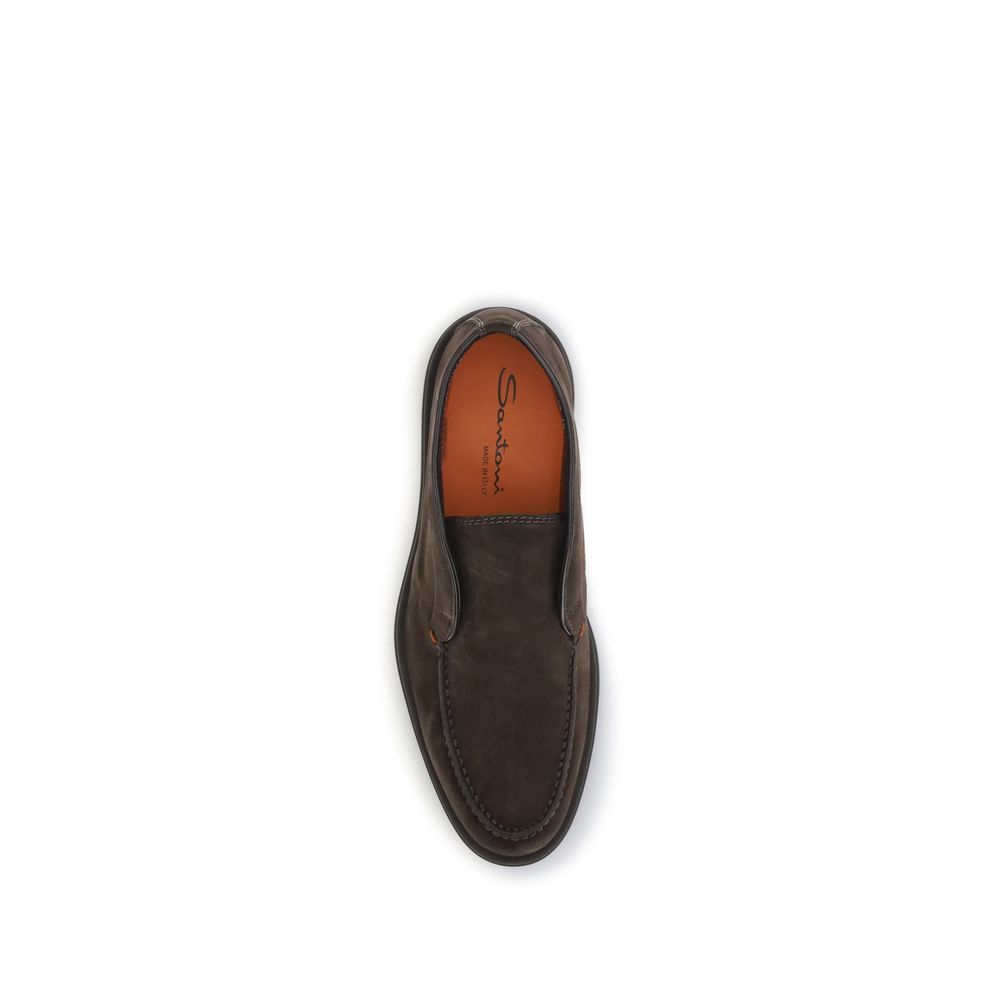 Brown Calf Leather Bos Taurus Slip-On Loafers
