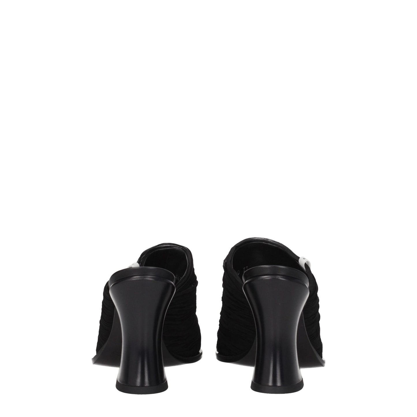 Black Fabric Platform Sandals