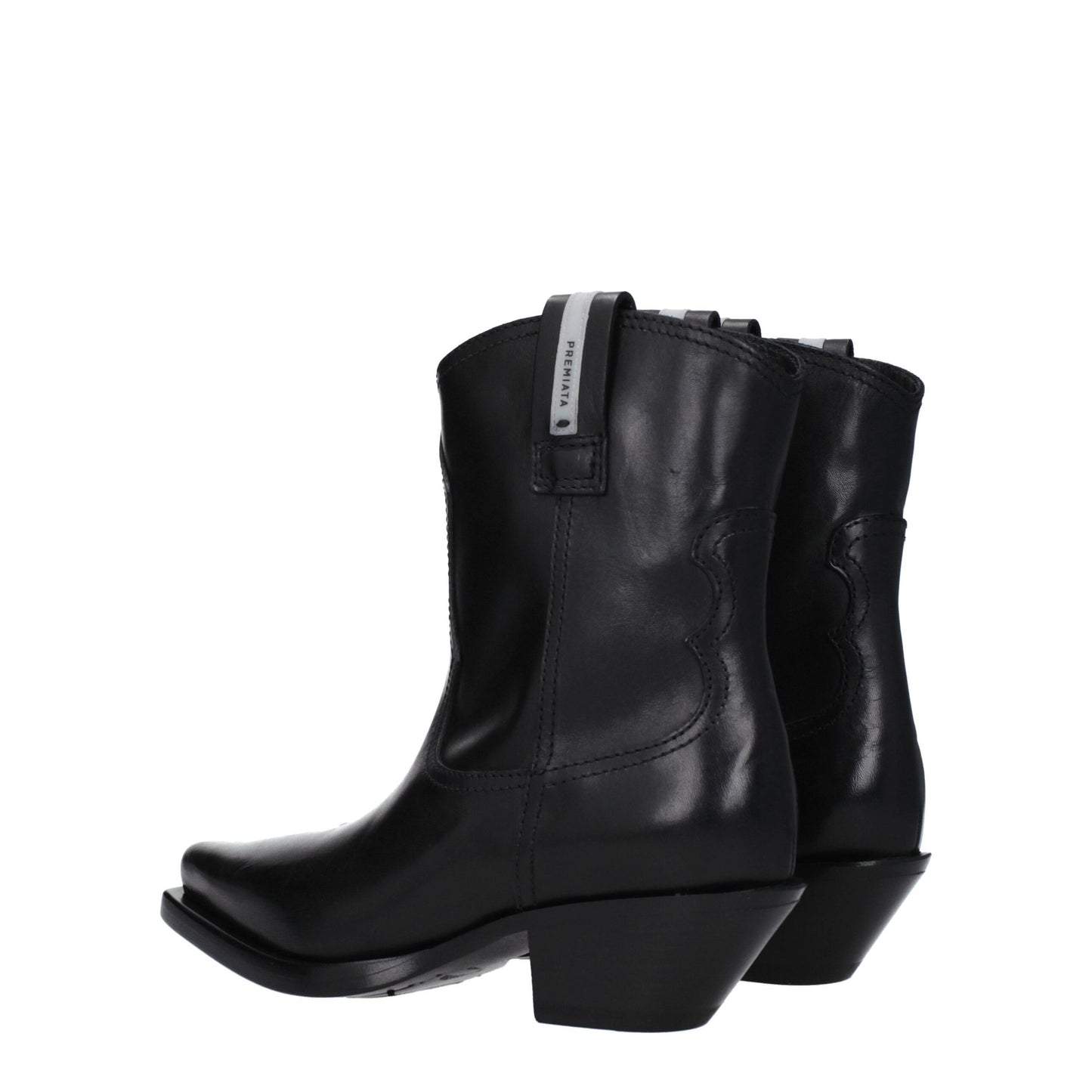 Black Leather Ankle Boots