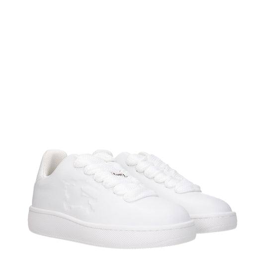 White Leather Low Top Sneakers