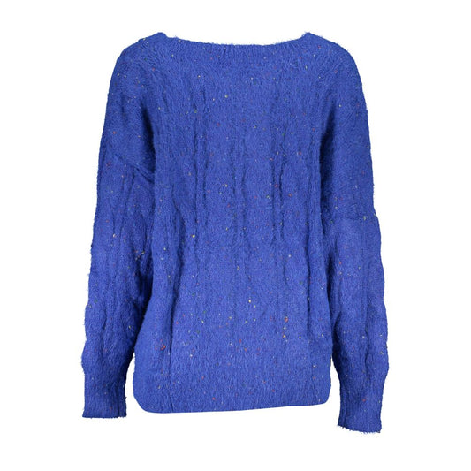 Blue Polyester Sweater