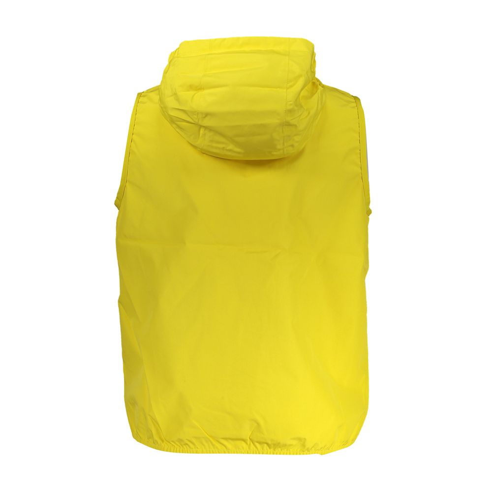 Yellow Polyester Sleveless Jacket