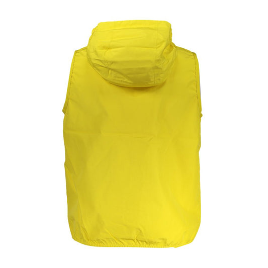 Yellow Polyester Sleveless Jacket