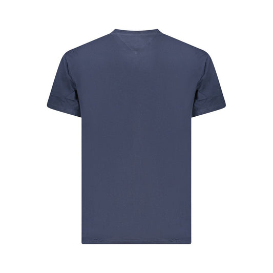 Blue Cotton Men T-Shirt
