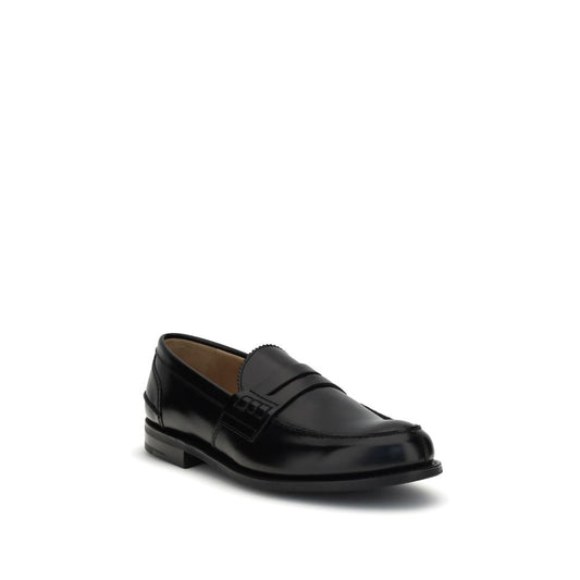 Black Calf Leather Bos Taurus Slip-On Loafers