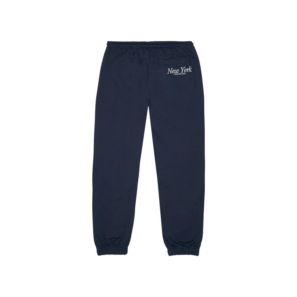 Blue Organic Cotton Joggers Workout Pant