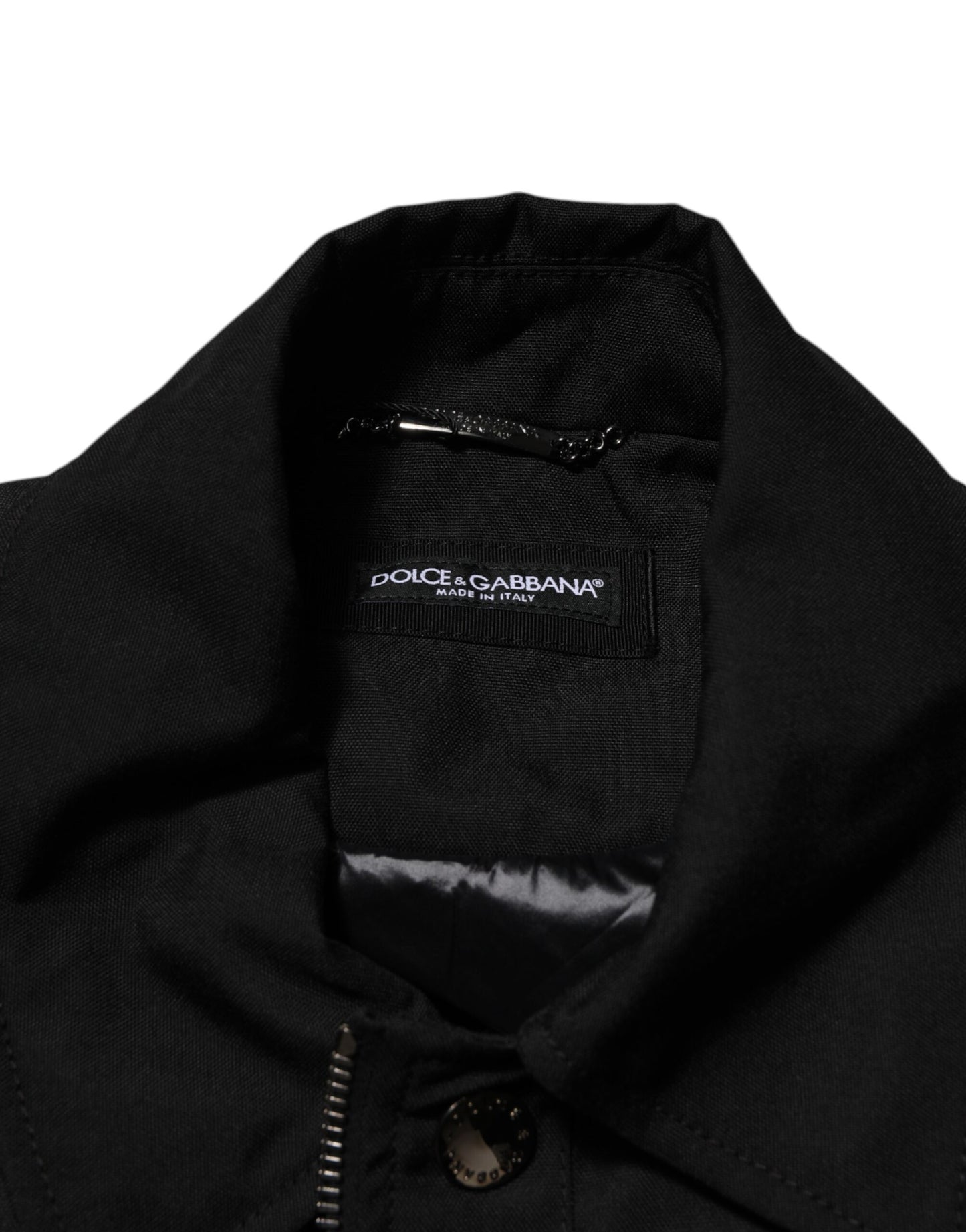 Black Patch Pocket Full Zip Bomber Jacket