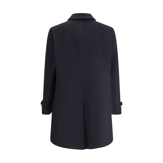 Black Fleece Wool Trench Coat