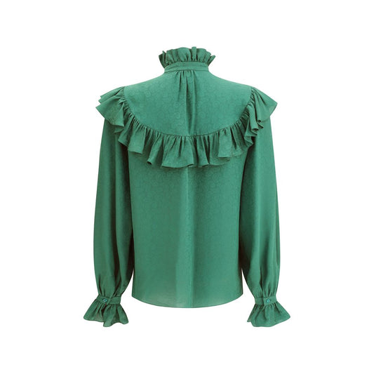 Green Silk Blouse