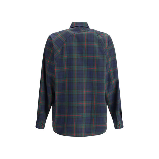 Green Polyester Pattern Shirt