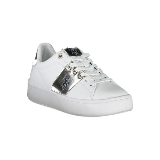 White Polyester Sneaker