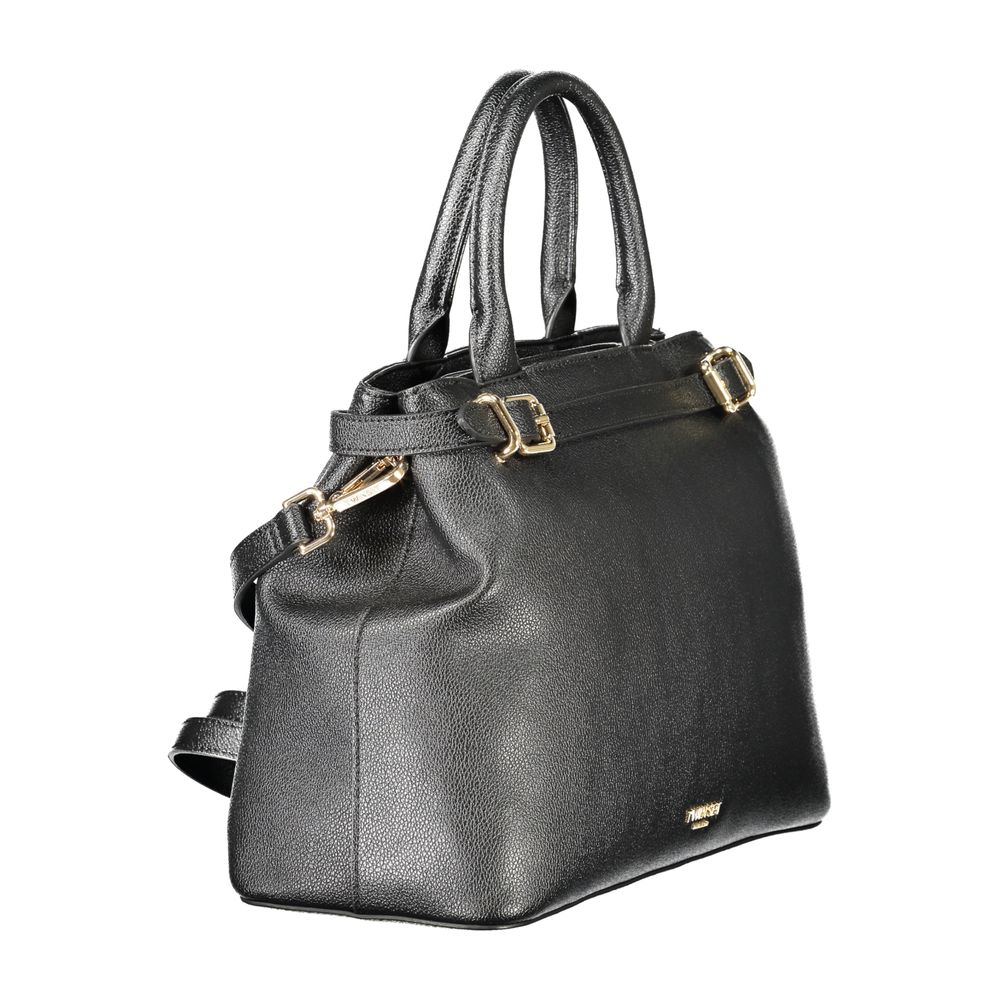 Black Polyethylene Women Handbag