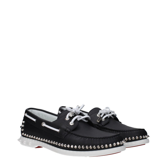 Black Leather Slip-On Loafers