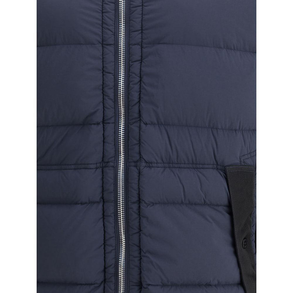Blue Polyamide Full-Length Jacket