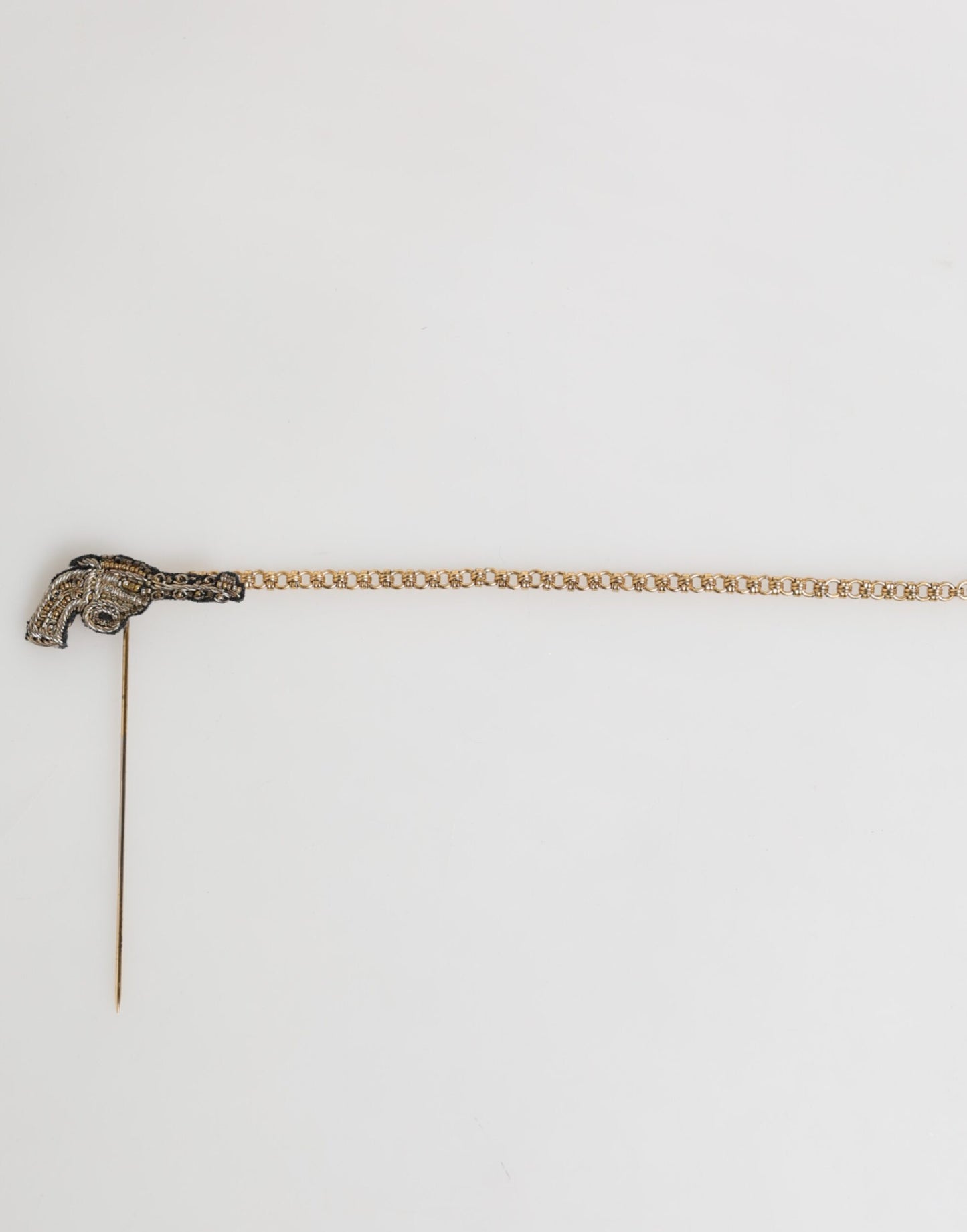 Lapel Pin Brass Copper Revolver Men Accessories Brooch