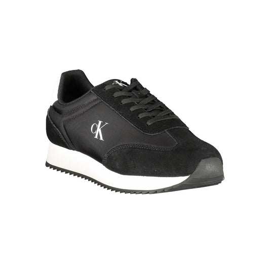 Black Polyester Sneaker
