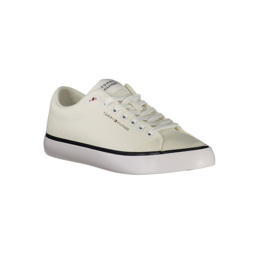 White Polyester Sneaker
