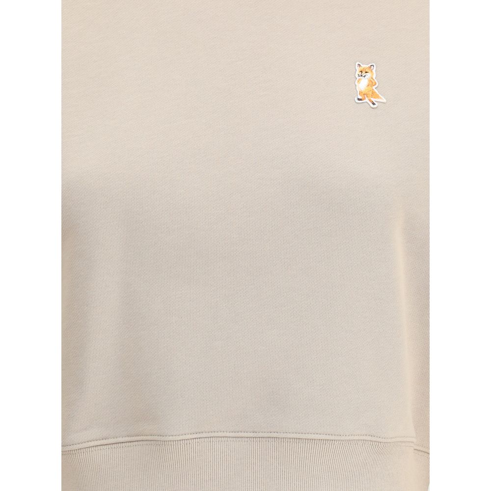 Beige Cotton Sweatshirt