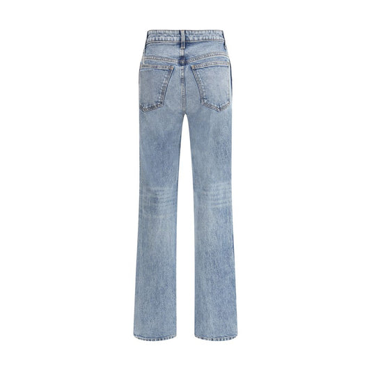 Light Blue Cotton High-Waisted Jean