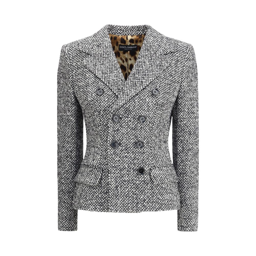 Gray Fleece Wool Blazer
