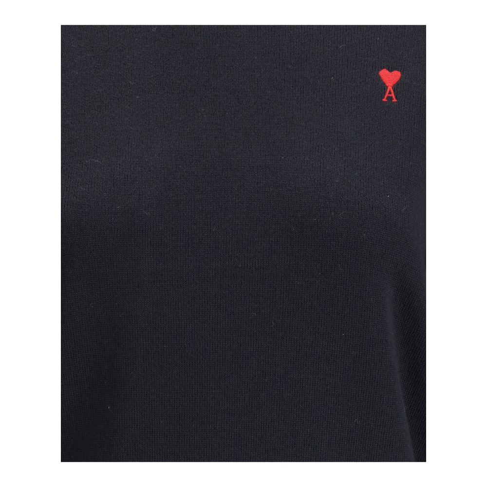 Black Merino Wool Sweatshirt