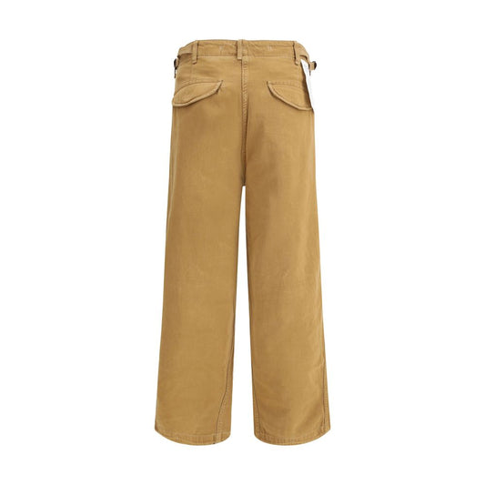 Brown Cotton Cargo Pants