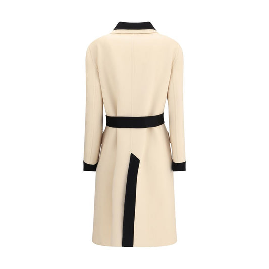 Cream Fleece Wool Coat