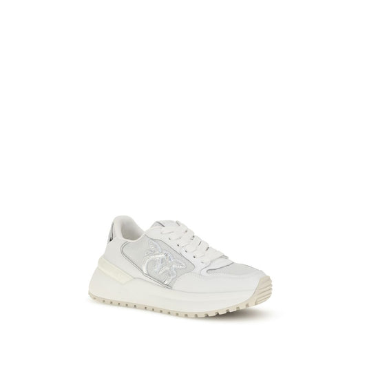 White Calf Leather Bos Taurus Chunky Sneakers