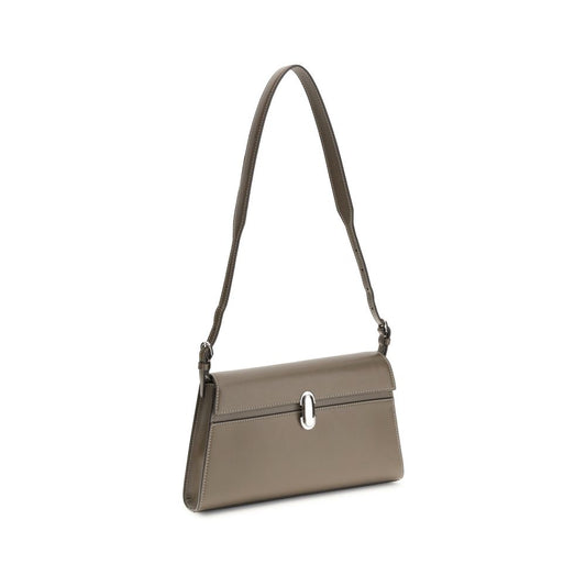 Beige Calf Leather Bos Taurus Shoulder Bag