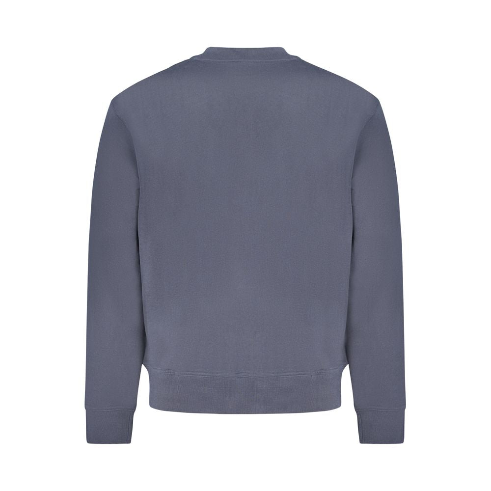 Blue Cotton Men Sweater