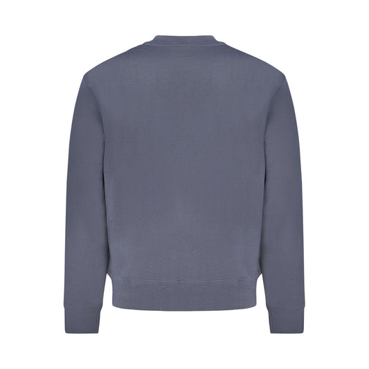 Blue Cotton Men Sweater