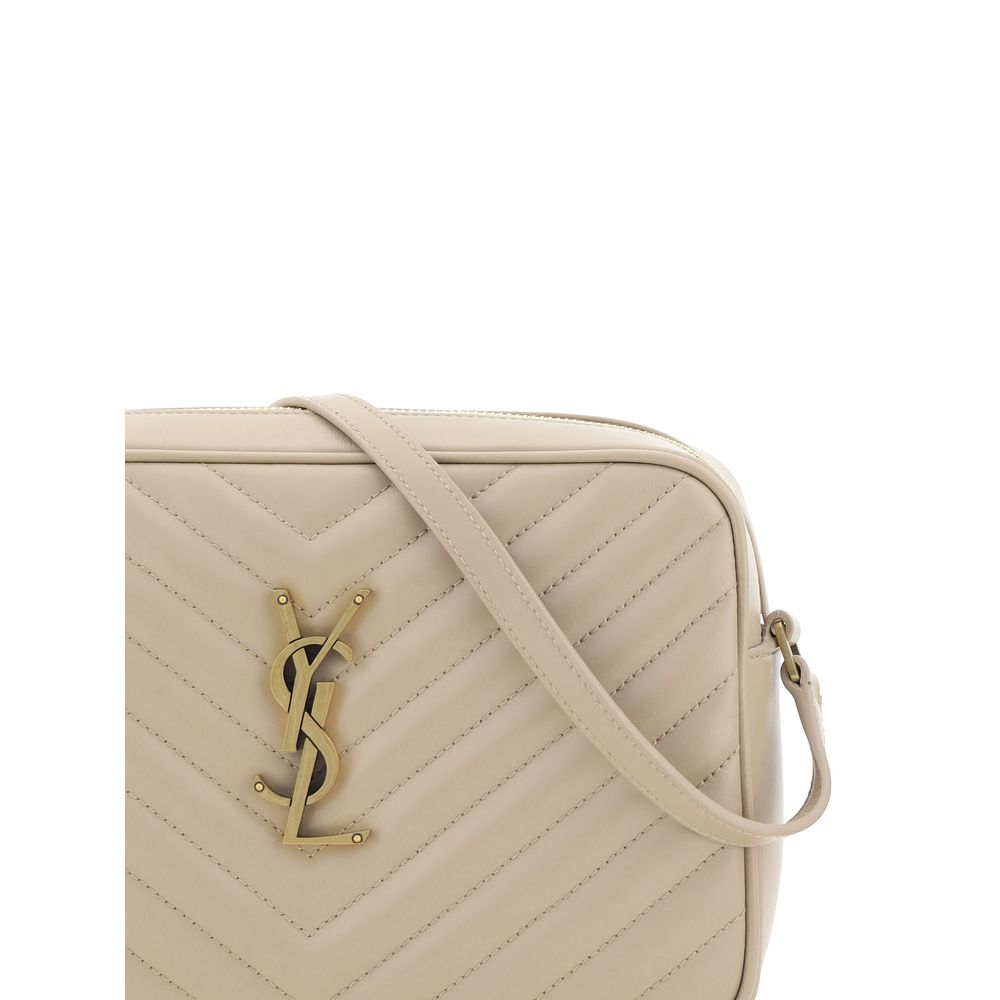 Beige Calf Leather Bos Taurus Shoulder Bag