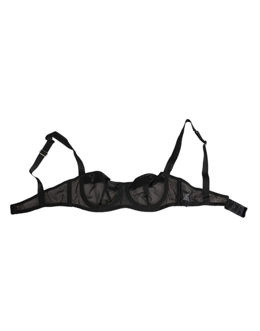 Black Sheer Mesh Underwire Bra Underwear