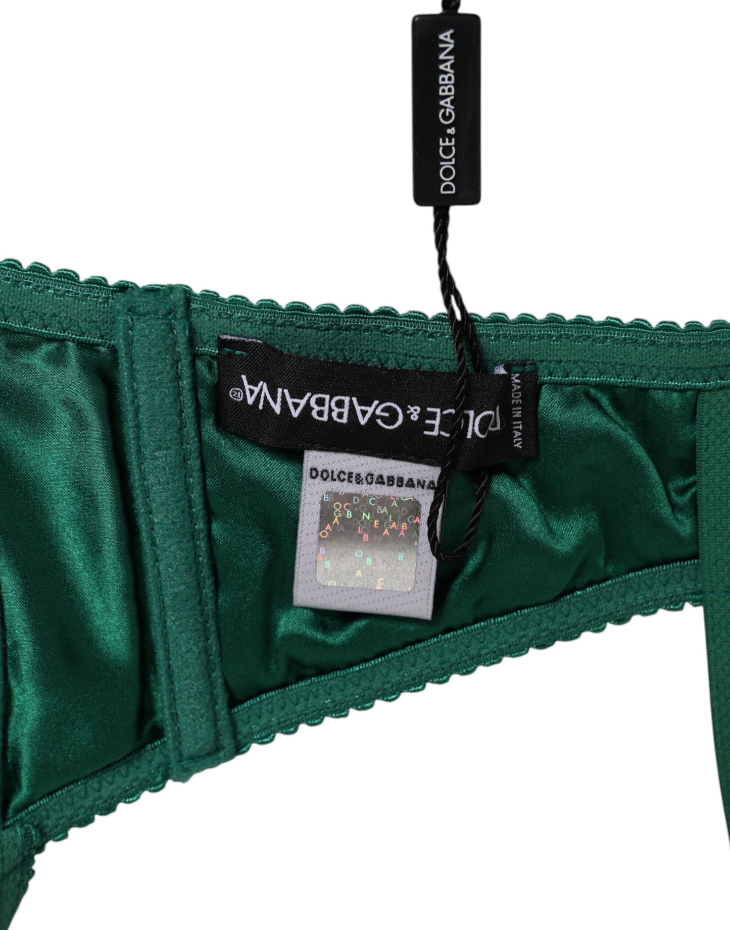 Green Satin Semi-Padded Underwire Musk Underwear