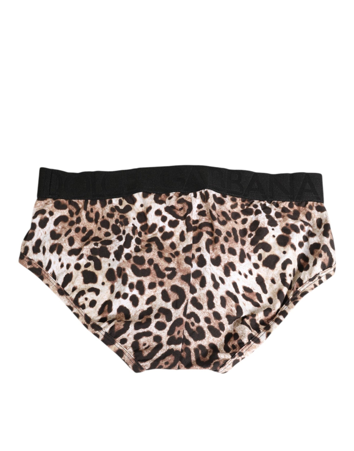 Leopard Print Black Waistband Cotton Underwear