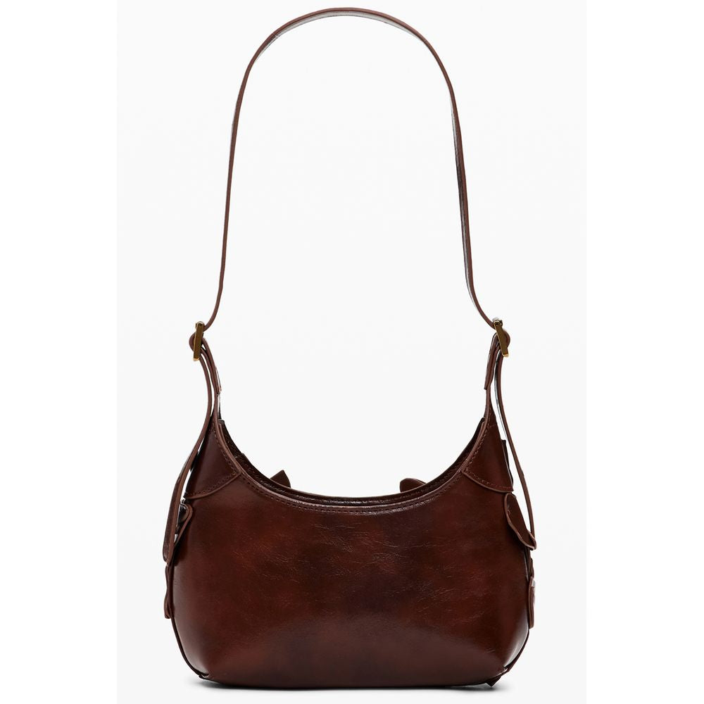Brown Polyethylene Women Handbag